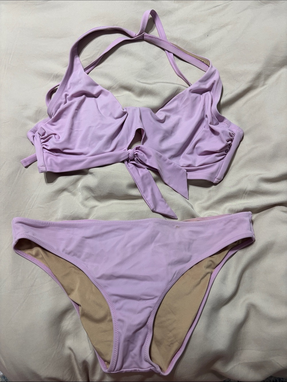 Shade & Shore Lilac Tie-Front Bikini Set